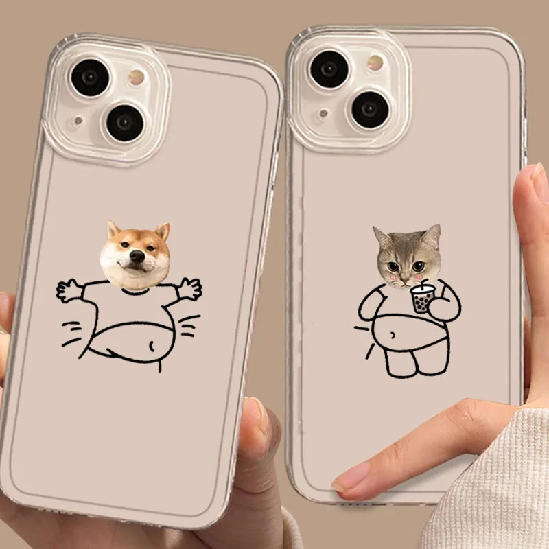 

Чехол для телефона Funny Matchstick Men Stick Figure Dog Cat для Samsung Galaxy S24 S23 S25 Ultra Plus Cover S25+ S22+ S23+ S24+ Fundas