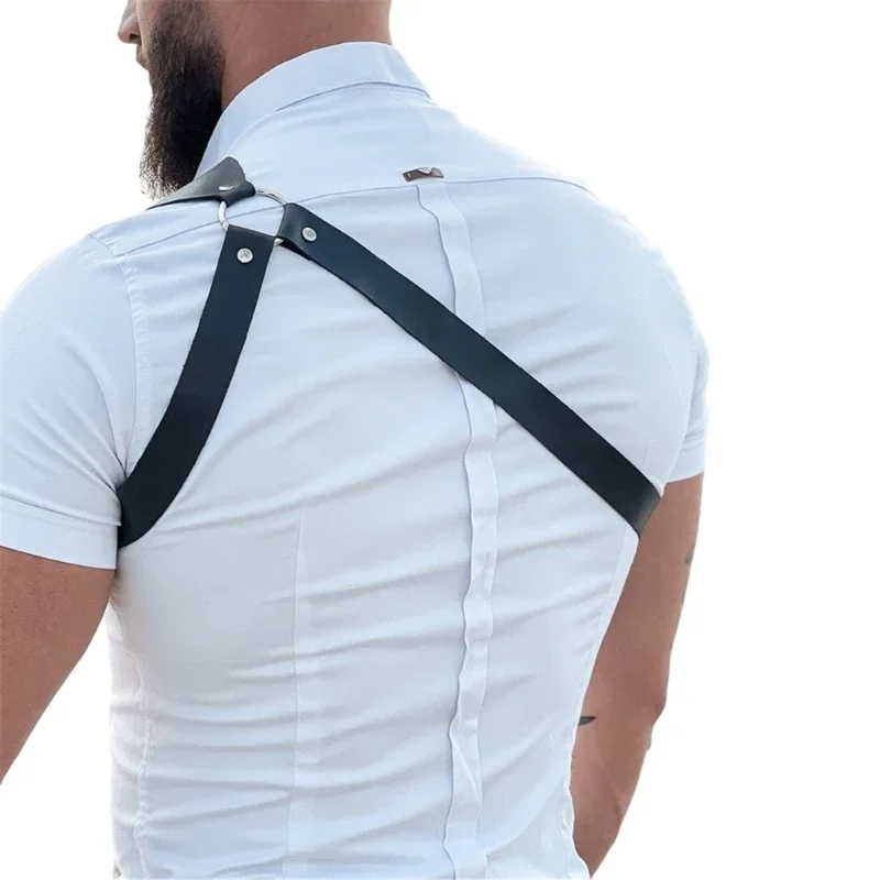 Sangle de Poitrine Punk en Cuir pour Homme, Ceinture SFP Réglable, brevGothique, Carnaval, ix, Accessoires de Costume