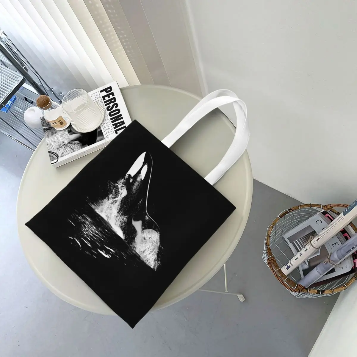 Tas Belanja Orca Aquatic Sea Ocean Killer Whale Tas Kanvas Anak Perempuan Tas Tote Lipat Tas Tangan Travel Bahu Anak Perempuan