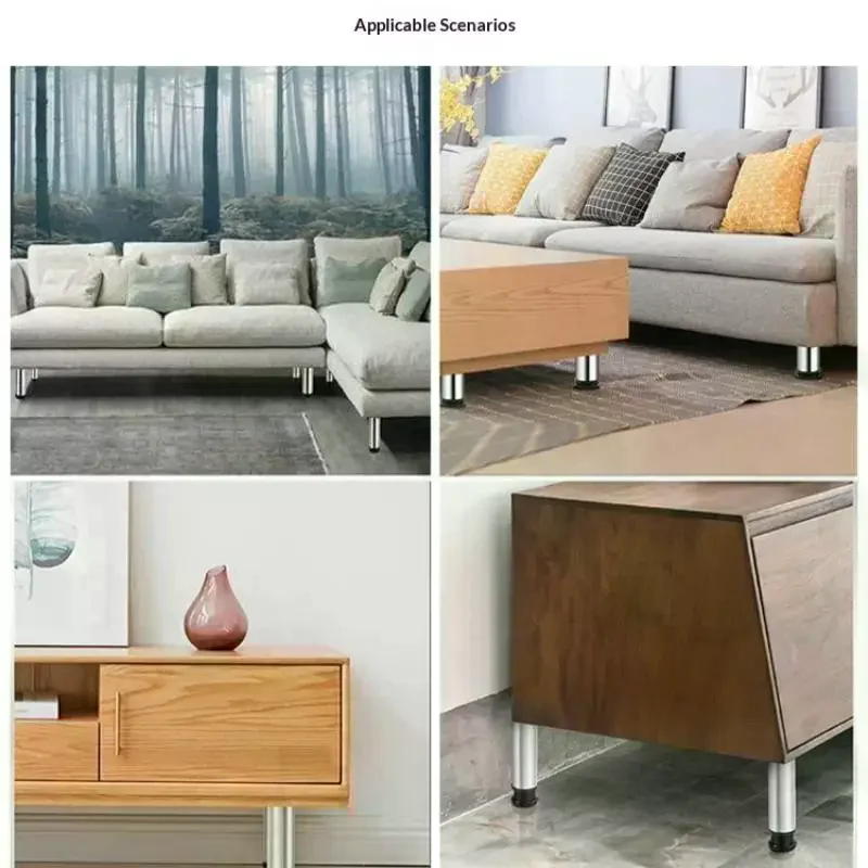 4PCS Corrosion Resistant Stainless Steel Furniture Legs for Bed Sofa Table and Cabinet