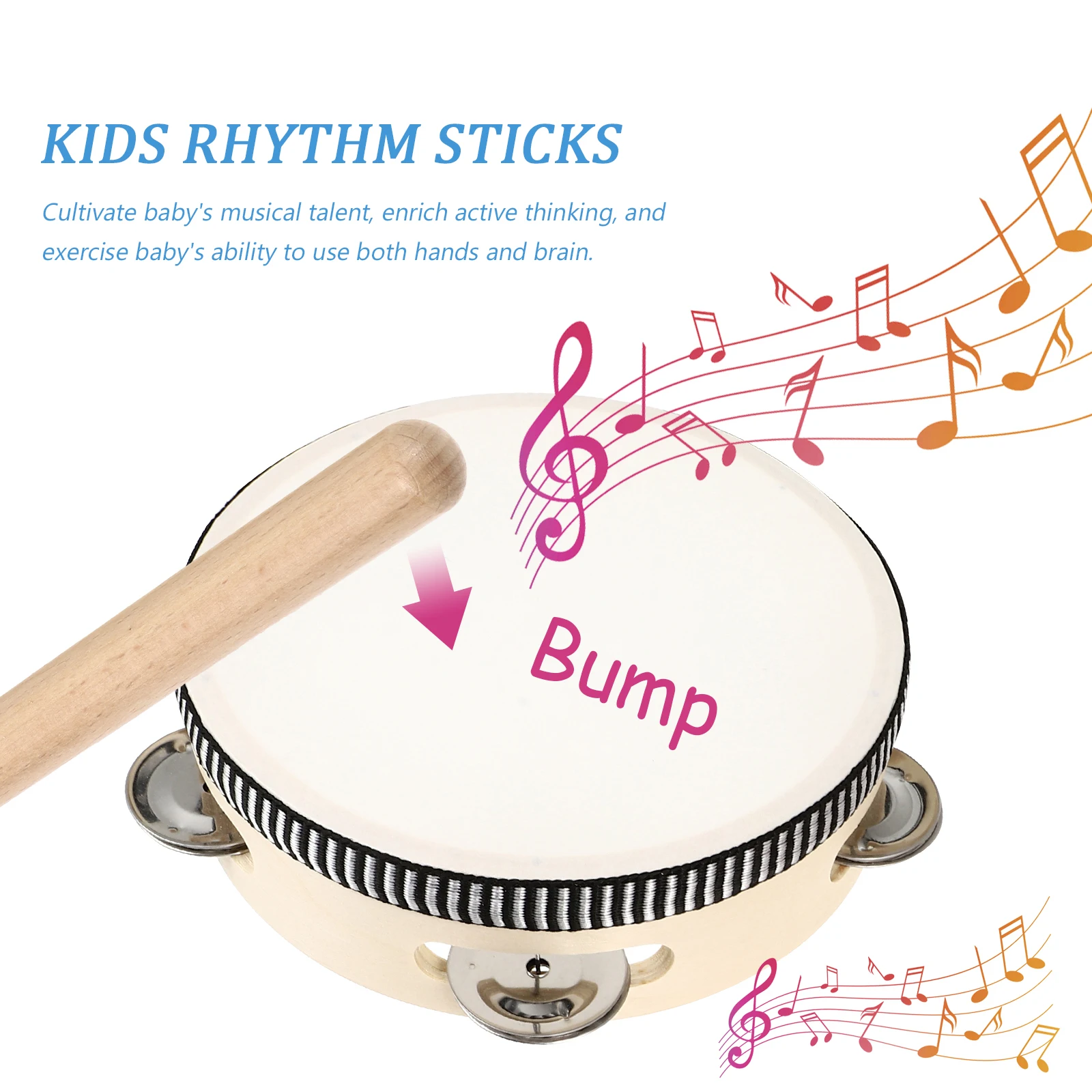 

6pcs Maple Sticks Kids Musical Toys Safe Durable Wooden Music Rhythm Sticks Wooden Percussion Instruments Accessories