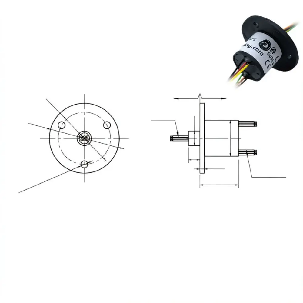 Miniature Slip Ring For For Guren Rotary Connector Module Electric Current Signal Transmitter For Industrial Mechanical Device