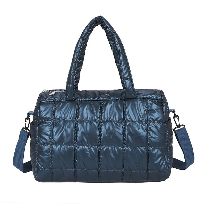 Yogodlns Luxus Raum Gepolsterte Baumwolle Handtasche Große Kapazität Schulter Tasche Wasserdichte Nylon Tasche Reise Unten Umhängetasche Geldbörse Bolsa – Detail 34