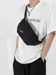 Simple Chest Bag 2023 New Personalized Letter Design Unisex Fashion Nylon Shoulder Bag Travel Vacation Portable Crossbody Bag