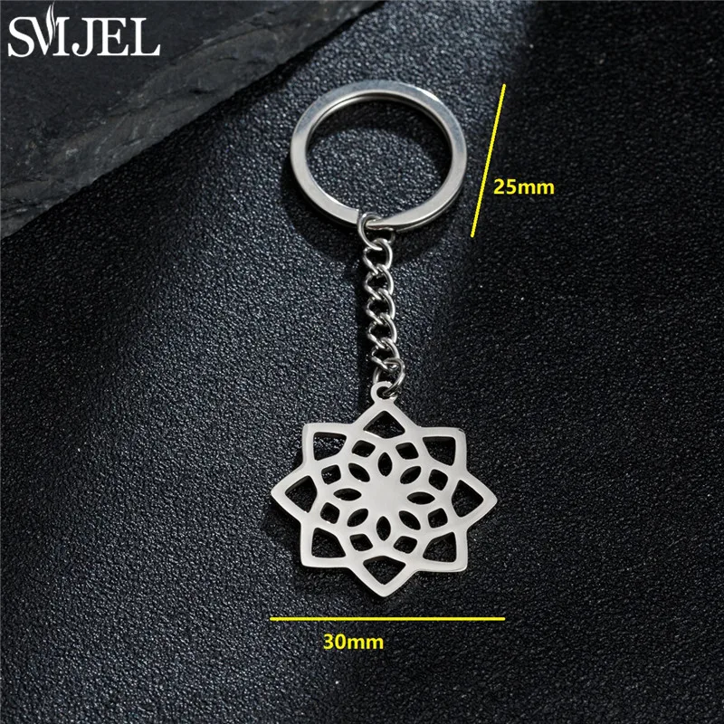 SMJEL Handmade Lily Flower Keychain for Women Bag Charm Keyring Fashion Floral Plant Car Key Ring Pendant Mother\'s Day Gift