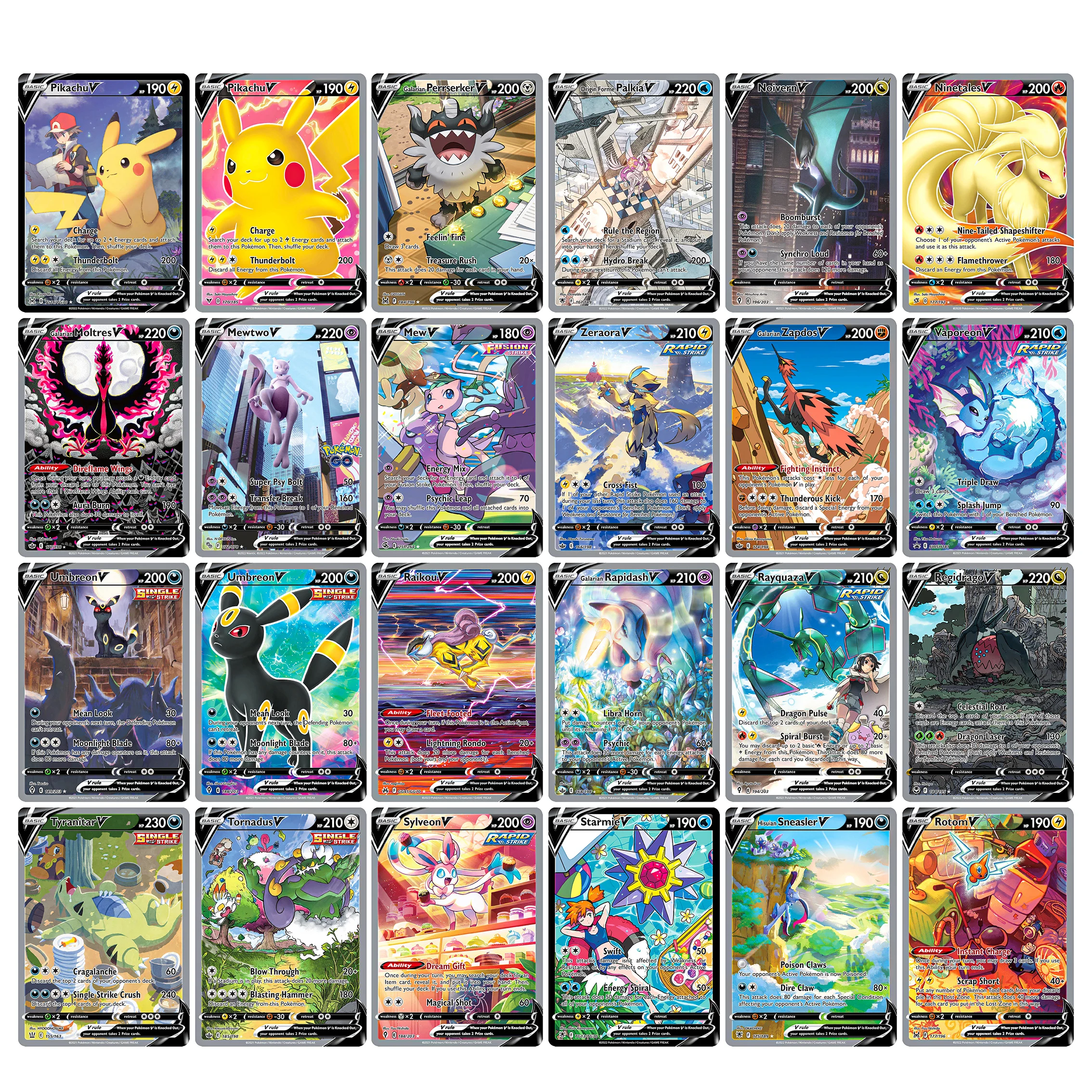 PKM V cartes rares holographiques Set2 Moltres Noivern Palkia Rapidash Starmie Zapdos Pokemon TCG jeu de cartes à collectionner jouets cadeaux PROXY