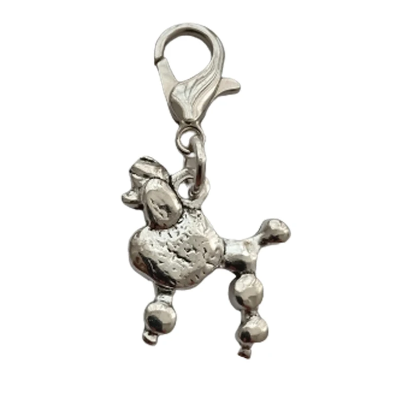 2pcs Cute Mini 3D Dog Clip on Charm Zipper Pull Purse Charms, Lobster Claw Charm for Link Bracelets, Necklace, Bangle