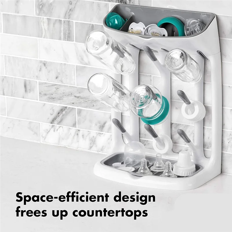 

ABUH-Vertical Baby Bottle Drying Rack,Space Saving Bottle Rack Dryer For Kitchen Countertop,Stand Large Baby Bottle Rack