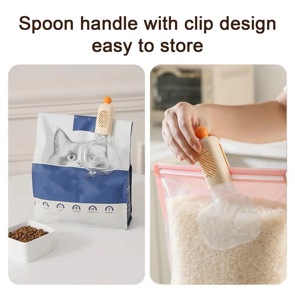 Adjustable Measuring Spoon Disassembled Handle Measuring Spoon Multi-functional Pet Food Measuring Spoon with Scale Bag for Rice