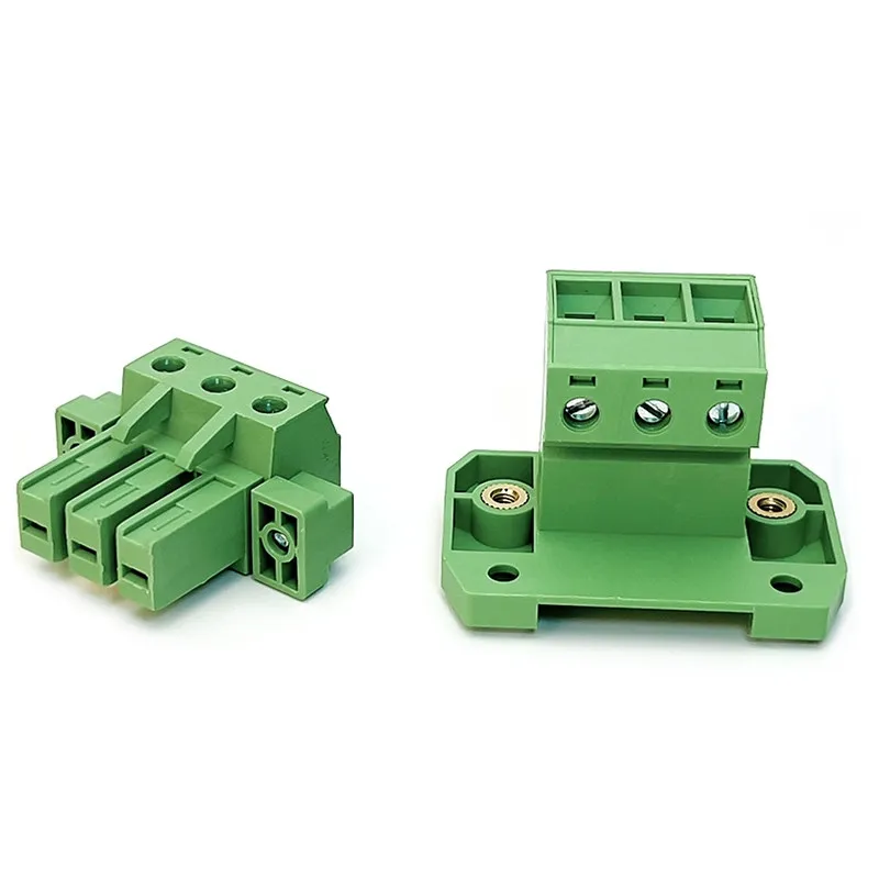 2EDGSKPA-7.62MM through wall welding free docking high current Male and Female plug 2EDGSRKW track type terminal block