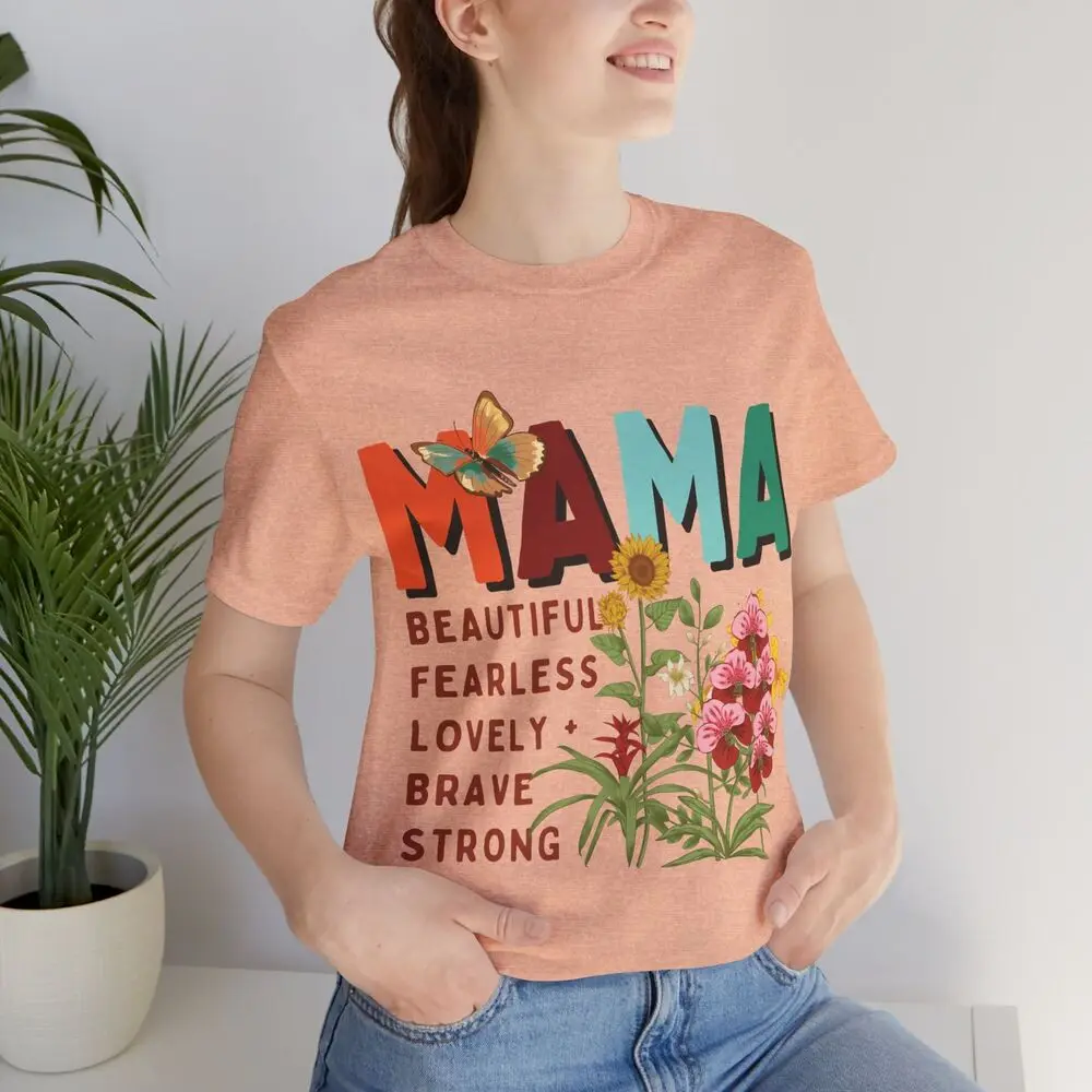 Flowers Mama Mom Day T Shirt Mothers Day Grandma Gift Cute Funny Women Tee tops Unisex Summer Short Sleeve