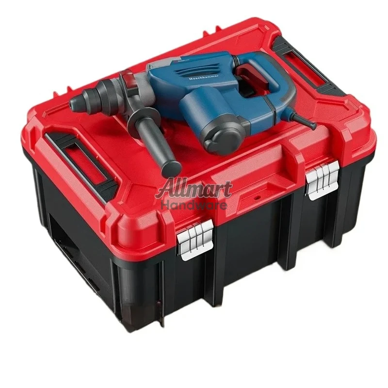 Portable manual tool, stackable storage box, handheld toolbox, large double-layer toolbox, multifunctional hard shell toolbox
