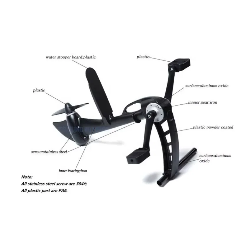 High End Metal Propeller Drive for Kayak Surfboard Pedal Operated Forward Reverse Fishing Accessory Outdoor Portable
