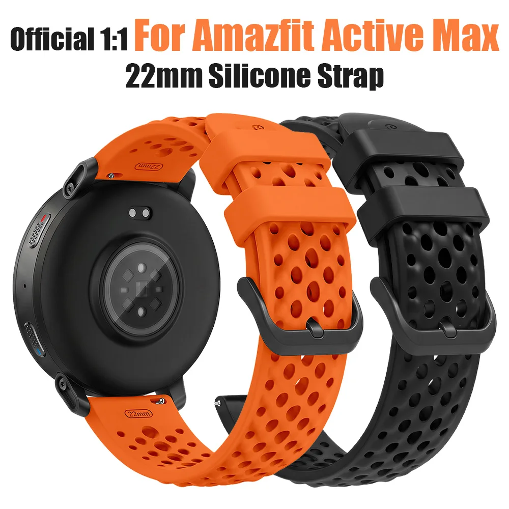22mm Silicone Watch bands For Amazfit Active Max/Balance 2/Bip 6/Balance Replacement Watch Strap For Amazfit Cheetah Pro/GTR 4 3