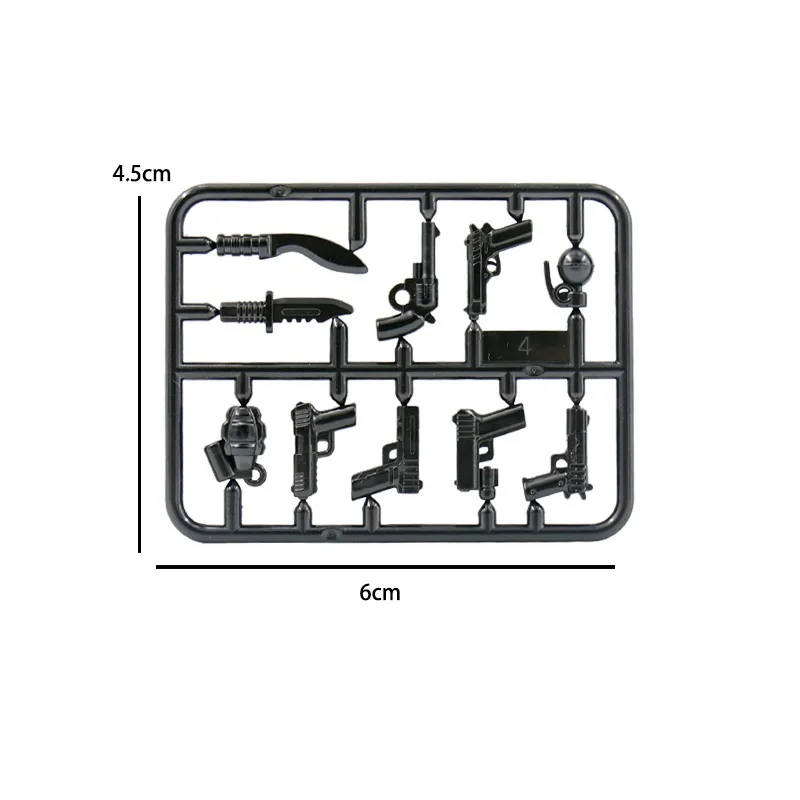 Military Weapon Special Forces Pistol Guns Soldier MOC SWAT Mini Action Figures Army Police Parts Building Block Bricks Toys
