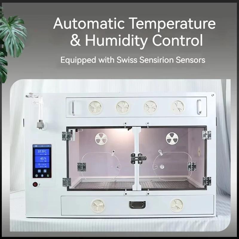 Fully automatic temperature and humidity control poultry brooder, made of stainless steel and plastic, with a one-year warranty