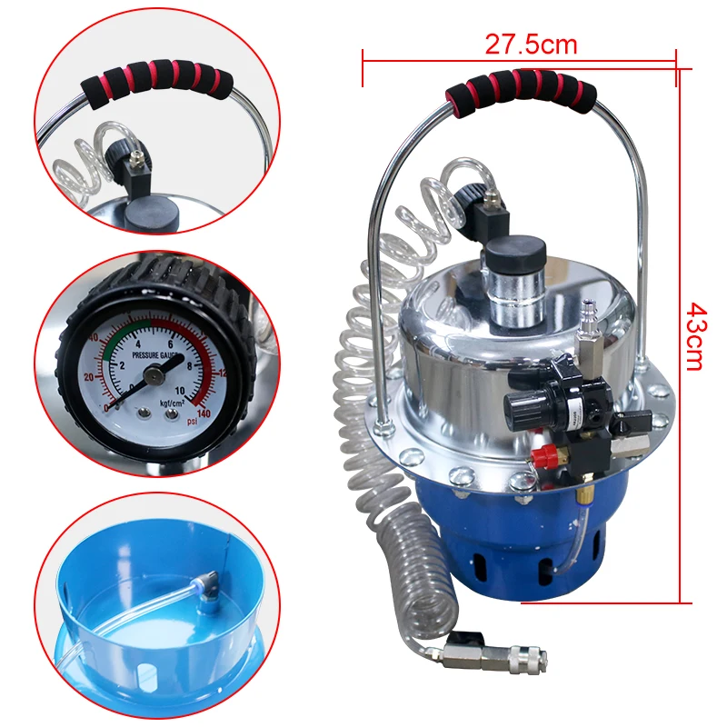 5L Car Brake Fluid Filling and Extraction Equipment Kit Brake Fluid Replacement Tool Portable Bleeding Clutch Systems Valve Tool