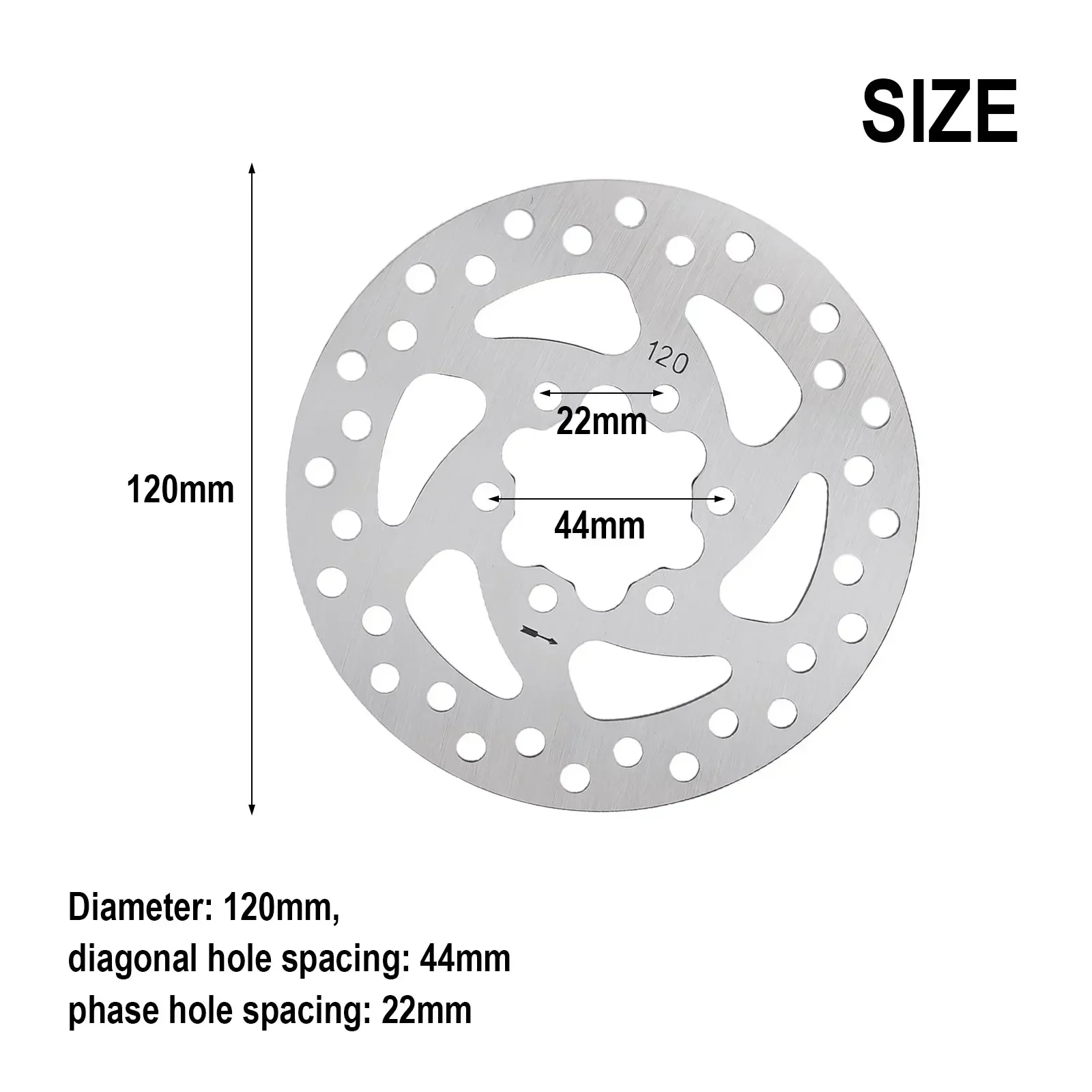 

Brake Brake Disc Brake Brakes 120mm 1pc 6-holes Silver Wear-resistant 6-holes MTB Bikes 8inch/10inch Electric Scooters