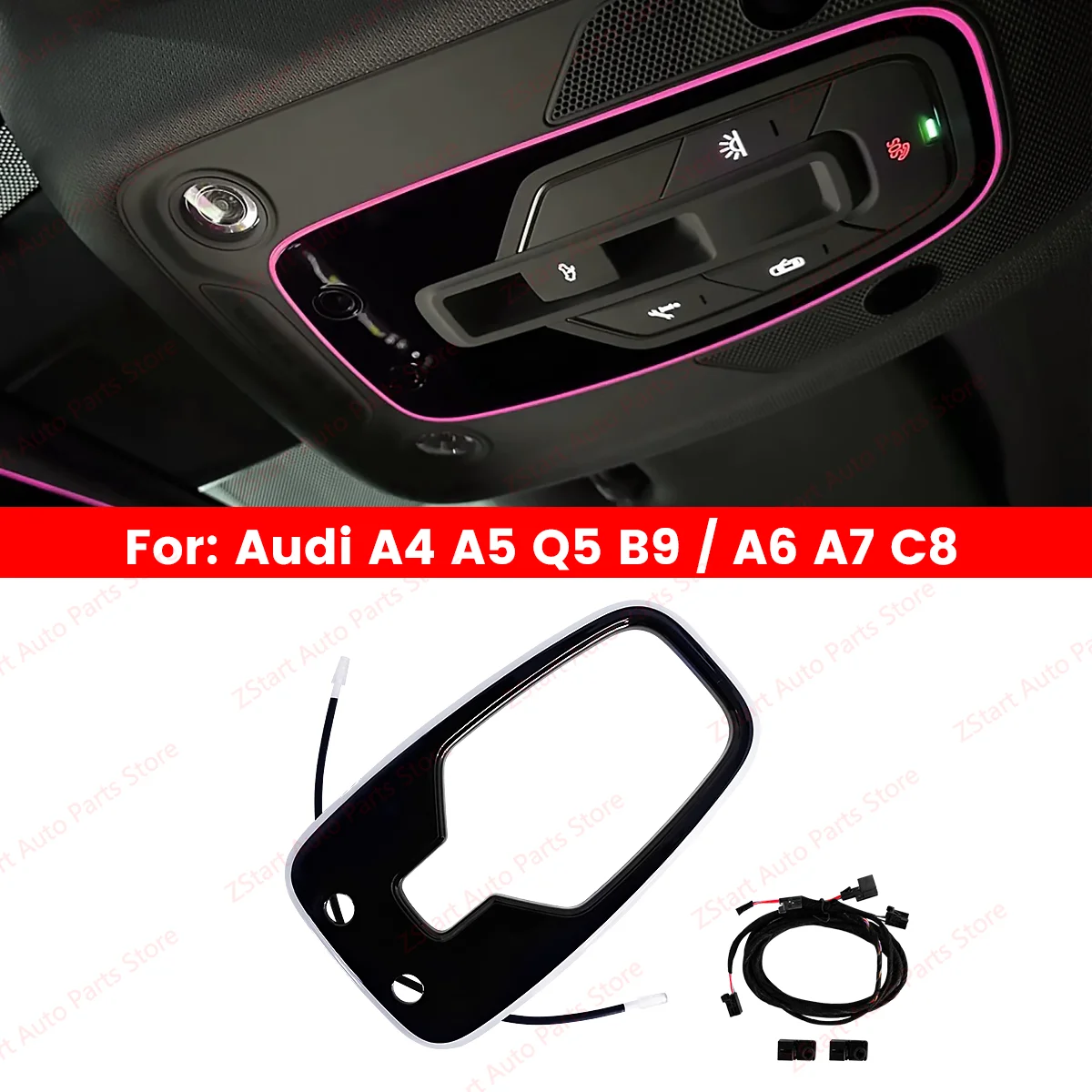 

32 Colors LED A4 Reading Light Ambient Light for Audi A5 Q5 B9 A6 Original Light Decorative Lamp Upgrade Refit Auto Car Roof RGB