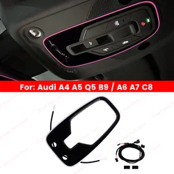 32 Colors LED A4 Reading Light Ambient Light for Audi A5 Q5 B9 A6 Original Light Decorative Lamp Upgrade Refit Auto Car Roof RGB