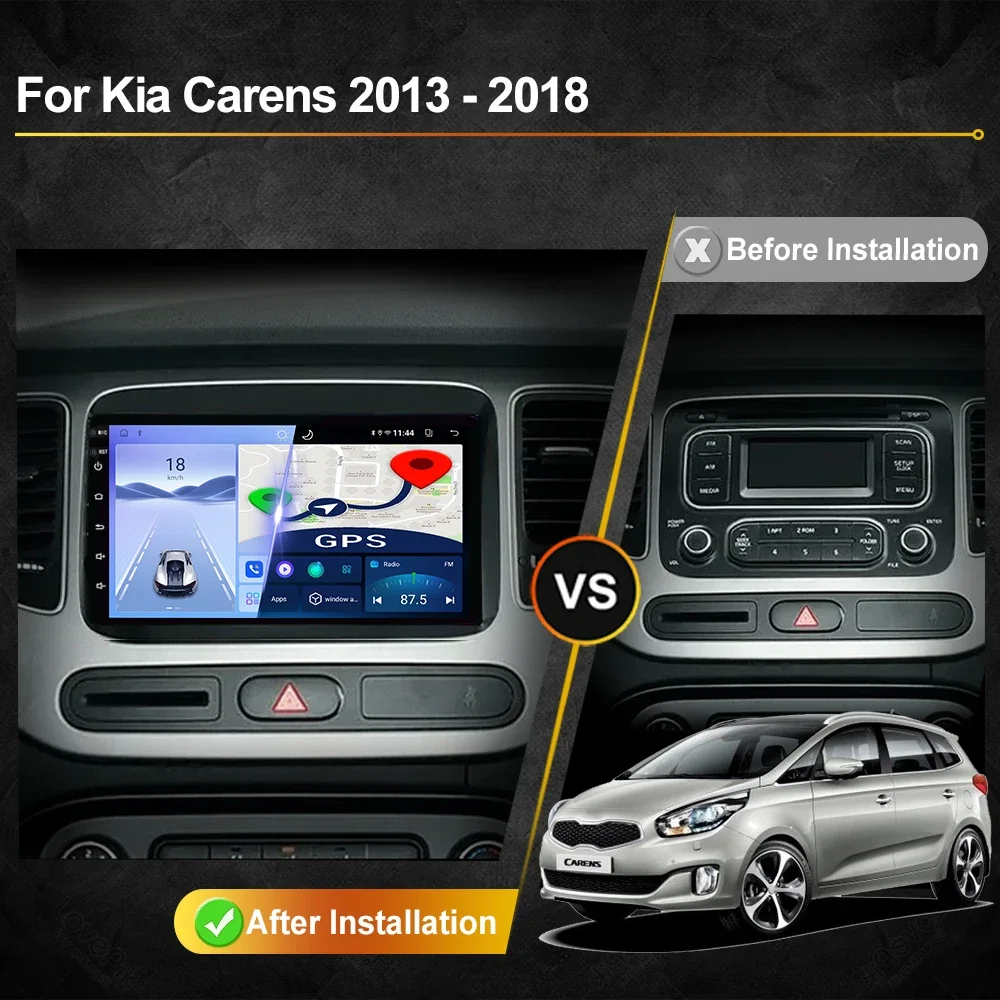 For Kia Carens 2013 - 2018 Car Radio Android Automotive Multimedia Video Player GPS Navigation Carplay Touch Screen Auto Stereo