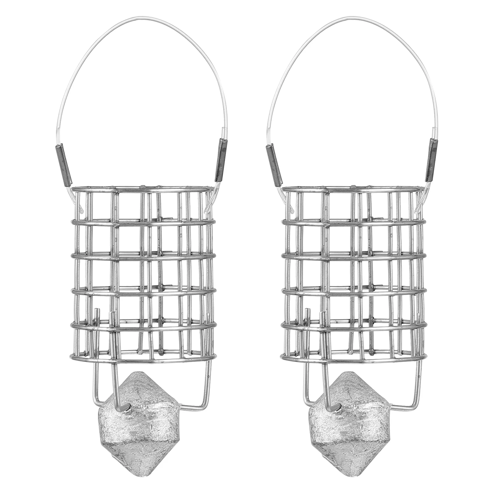 

2 Pcs Fishing Nest Maker Cage for Lure Tools Stainless Steel Bait Thrower Tackle