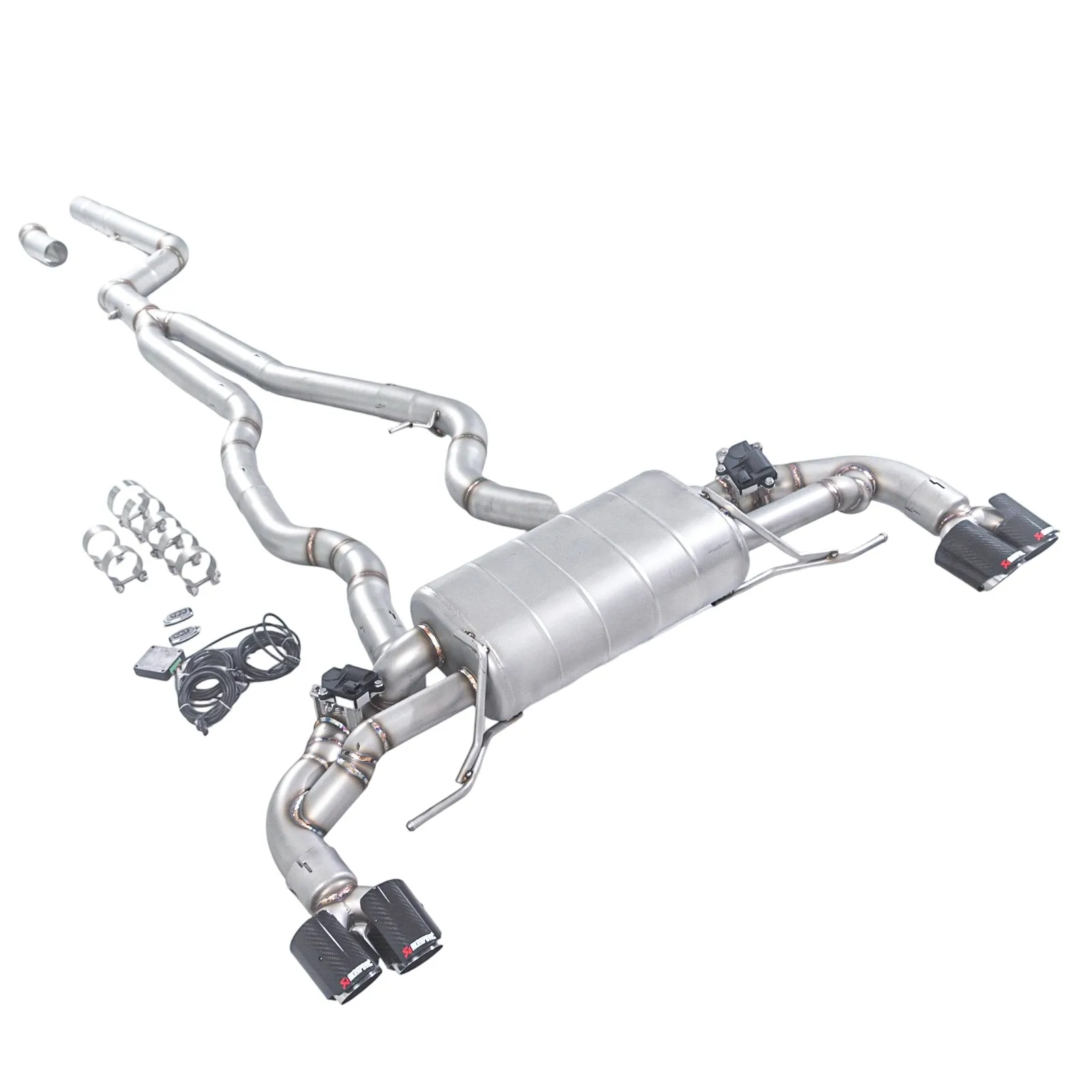 

The GFC is suitable for the BMW M240i G42 3.0T high-performance Catback with valve exhaust system at four tips
