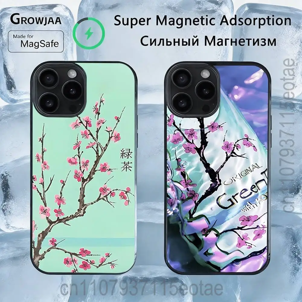 

A-ArizonaES Iced Green Case For iPhone 17,16,15,14,13,12,11,Pro,Max,Plus,Mini,SE4,E Magnetic Magsafe Wireless Charging