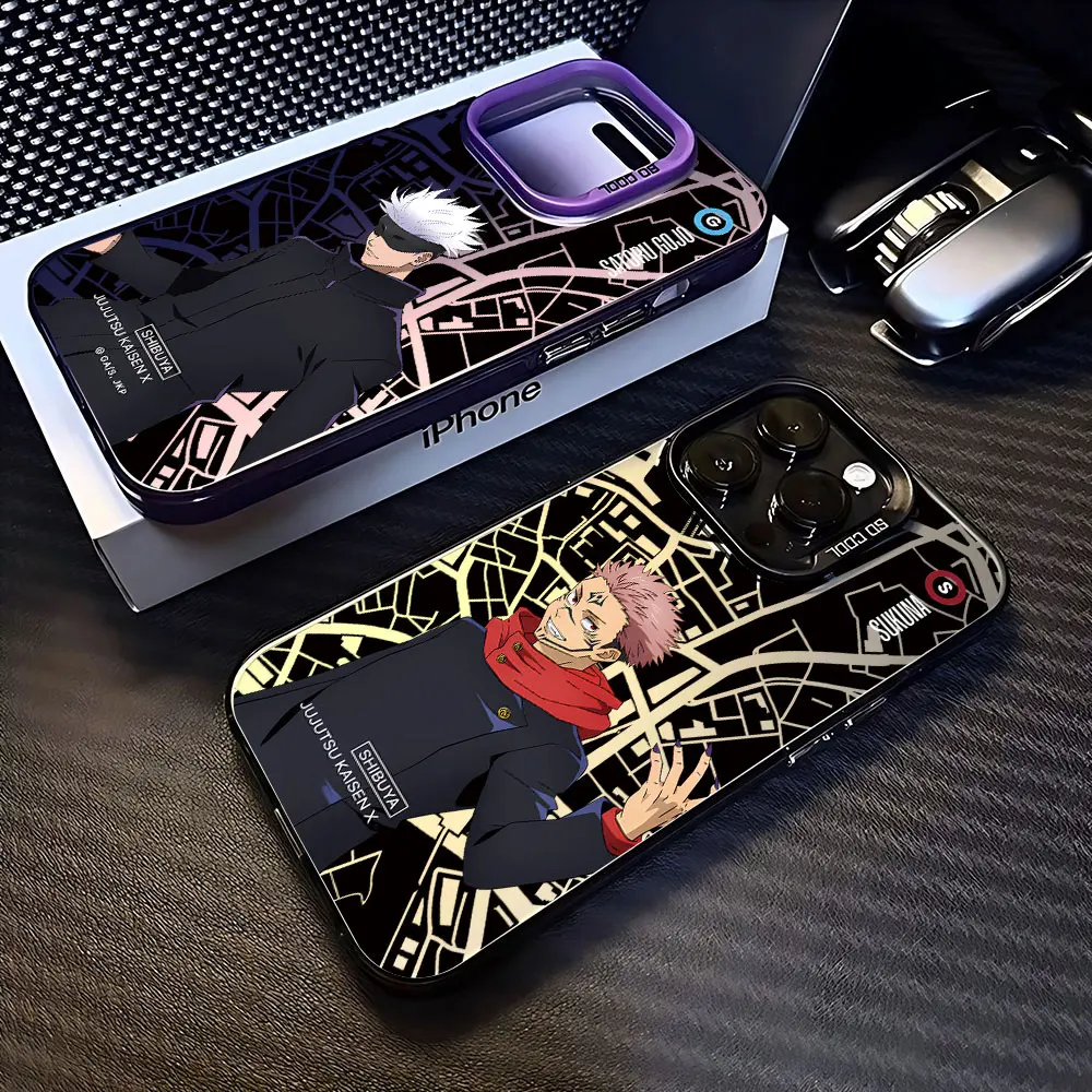 Japan Anime Jujutsu Kaisen Phone Case For iPhone 15 14 13 12 11 Pro Max X XR XSMAX 8 7 Plus Candy Matte Shockproof Back Cover