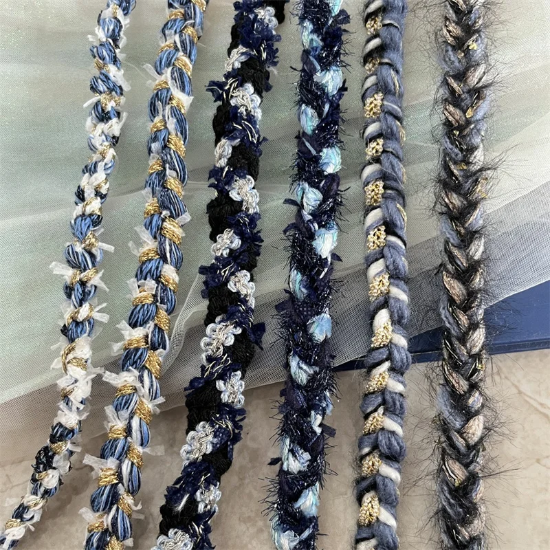New Denim Jeans Tweed Woolen Clothing Trendy Blue Handmade DIY Sewing Lace Accessories Decorative Edging Strips Webbing By Yard