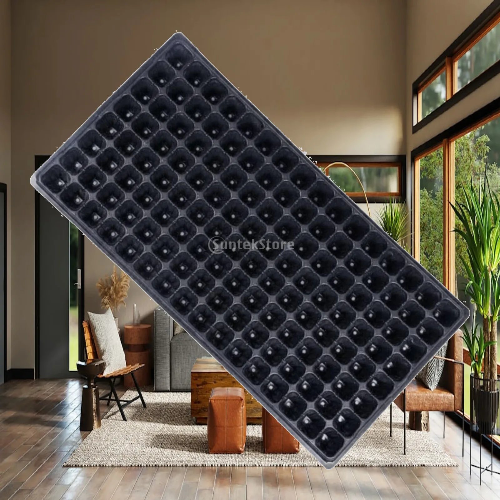 10 Pieces Seedling Tray Rectangular Starting Tray for Growers, Gardeners, Greenhouse, Balcony