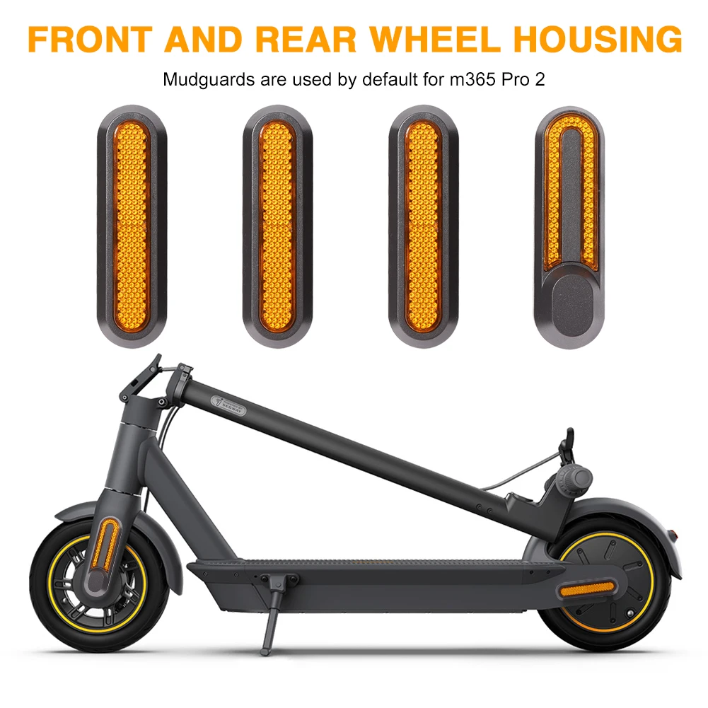4pcs Electric Scooter Front Rear Wheels Cover Tyre Hubs Cap Protective Shells Reflective Stickers for M365 Electric Scooter