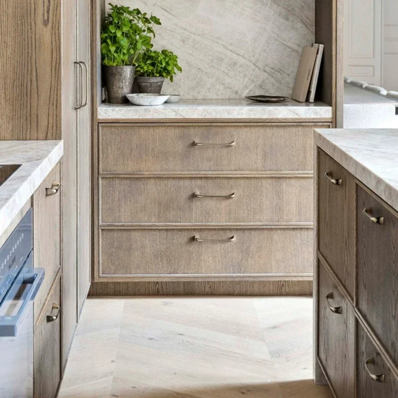 Möbelgriffe Titan-Silber-Finish Flüssigmetall-Stil Schlafzimmerschrank-Knopf Kleiderschrankgriffe Hochbelastbare Messing-Schubladenbeschläge – Detail 10