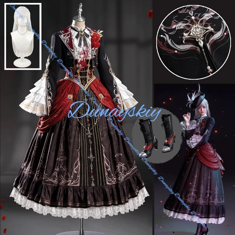 

Костюм для косплея MC Love and Deepspace, парик Silverwing Fiend, наряд героини, обувь для женщин на карнавал и Хэллоуин