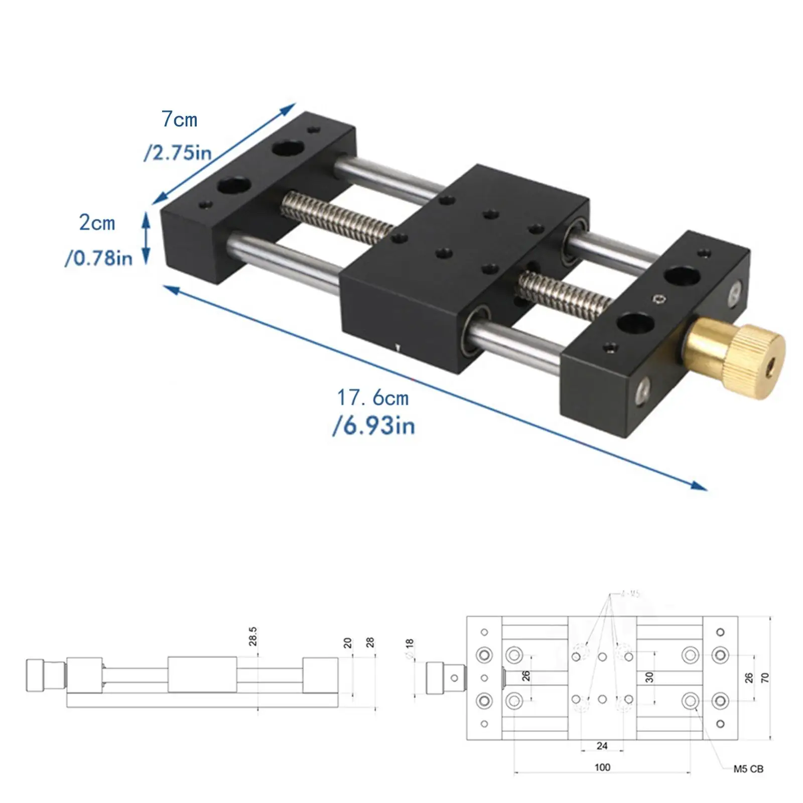 

Линейный столик по оси X с точной регулировкой, прочной стопорной гайкой и возможностью модульной сборки, крестообразный скользящий стол