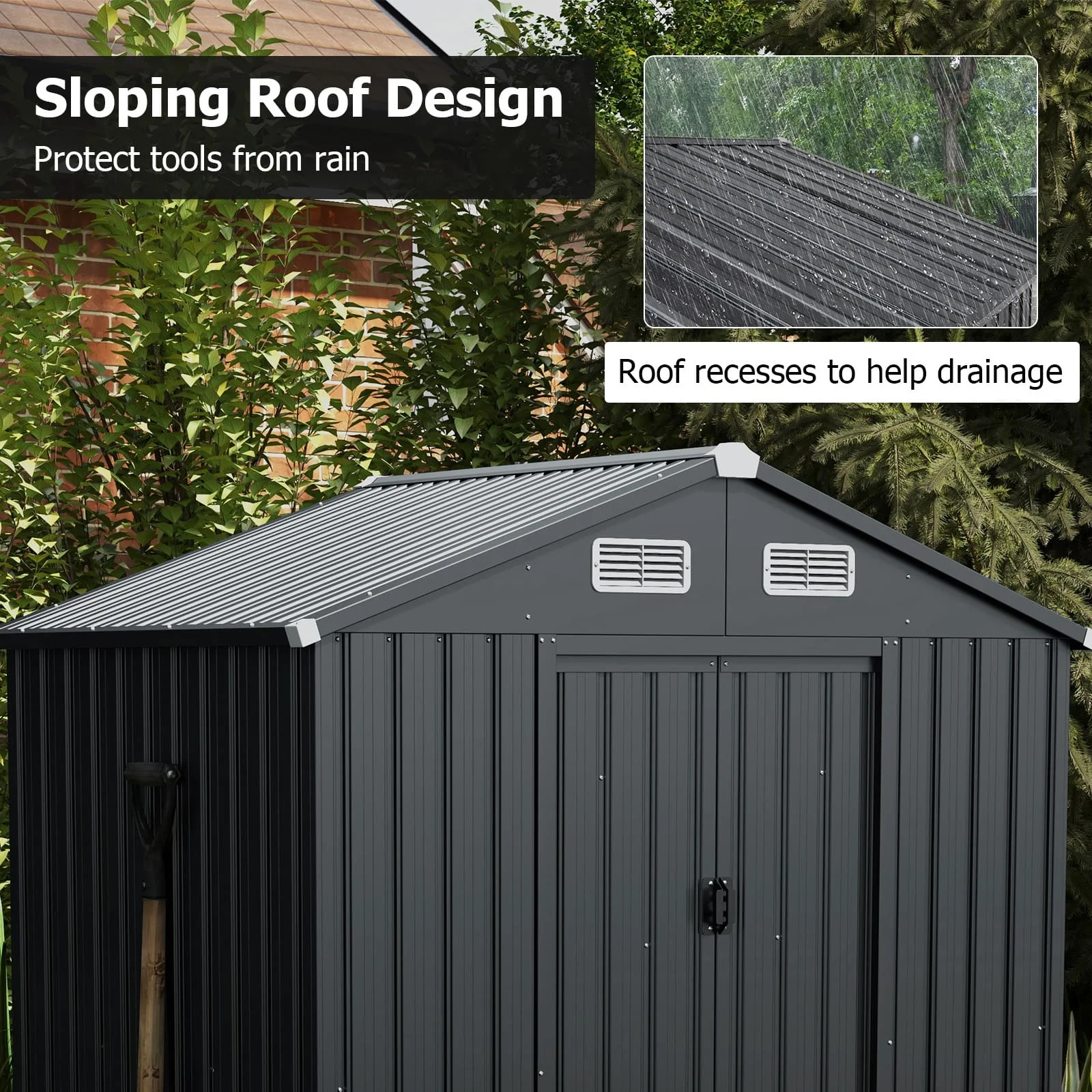 GOFLAME-أداة مفيدة للحديقة في جميع الأحوال الجوية ، سقيفة تخزين ، من من من GOFLAME ، وأداة من من GOFLAME ، وأداة من GOFLAME