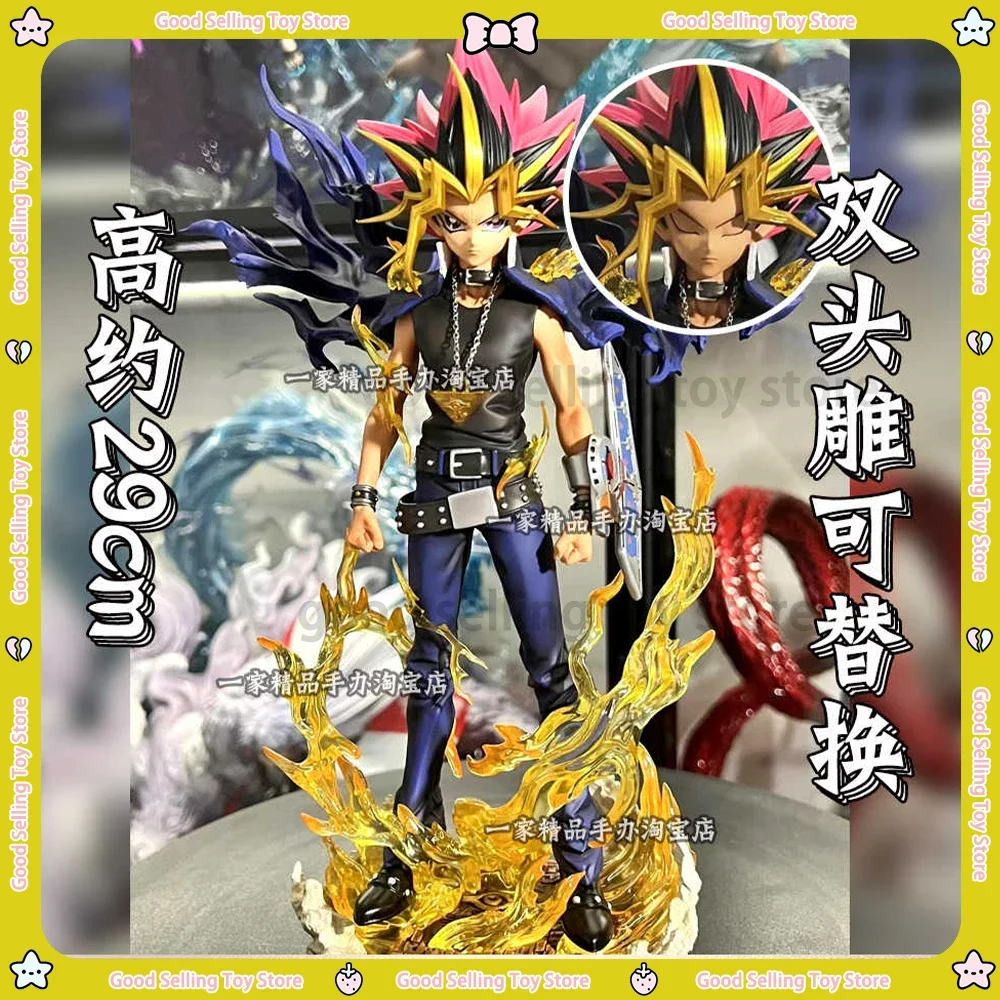 29cm Yugioh Figure Dark Game Dimensional Yugi Muto Action Figures Figurine Monster PVC Statue Collection Ornament Kids Toy Gifts