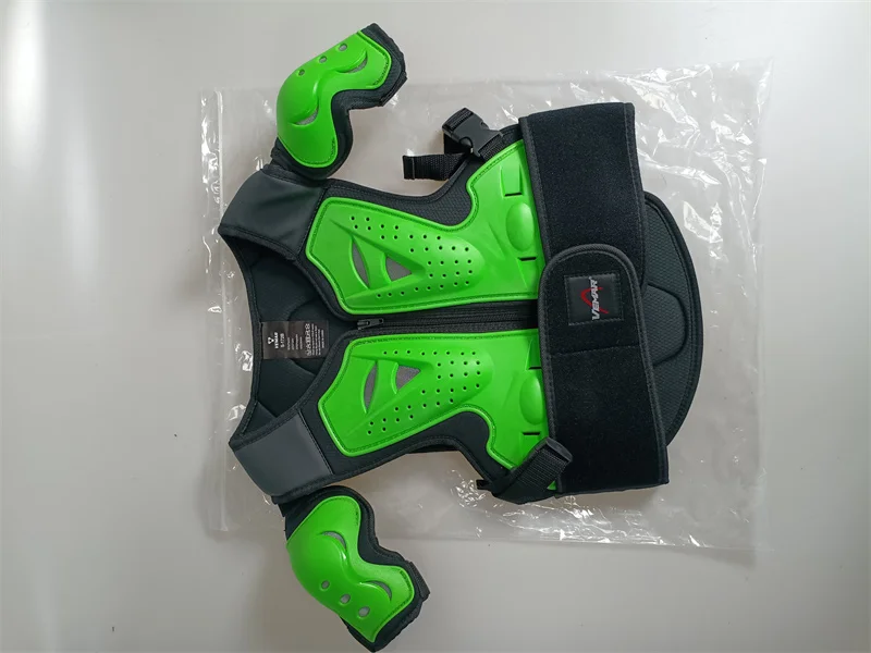 Kids Motorcycle Riding Body Armor/Elbow Knee Protector Children Motocross Back Vest Chest Off-Road Moto Cycling Protective Gear
