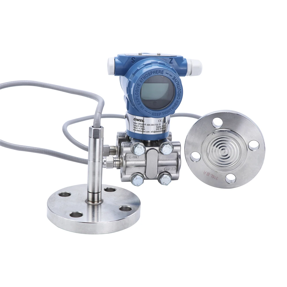 3051 Series High Accuracy Double Flange Differential Pressure DP Level Transmitter 4-20mA 0-10V RS485 for tank Reactor