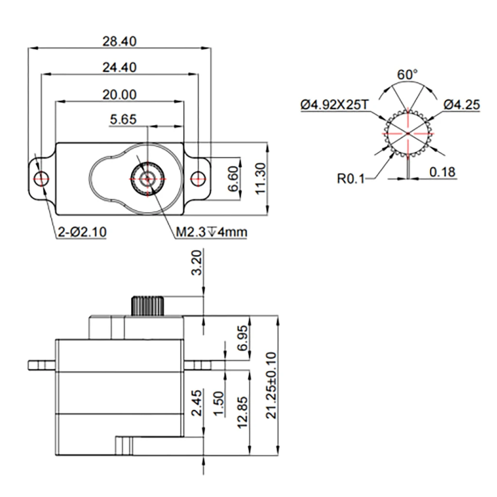 1PCS/2PCS/4PCS JX PDI-1001MG 1.5KG Digital Coreless Motor Servo 6.0V High Voltage Metal Gear High Speed RC for Robot Boat Plane