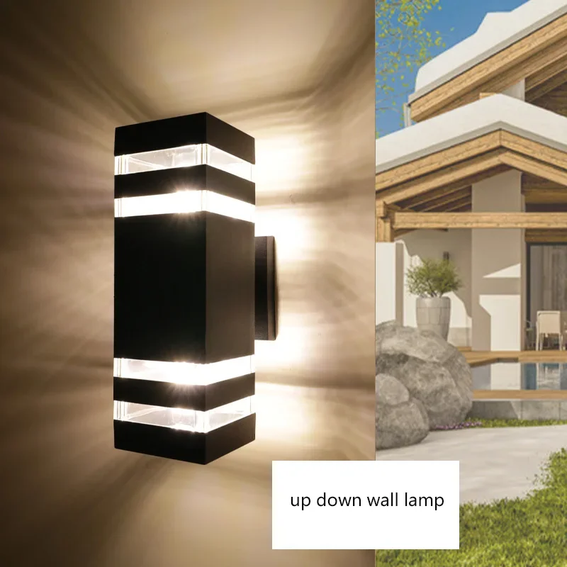 LED屋外ウォールランプ,防水,上下照明,屋外照明,バルコニー,庭の装飾