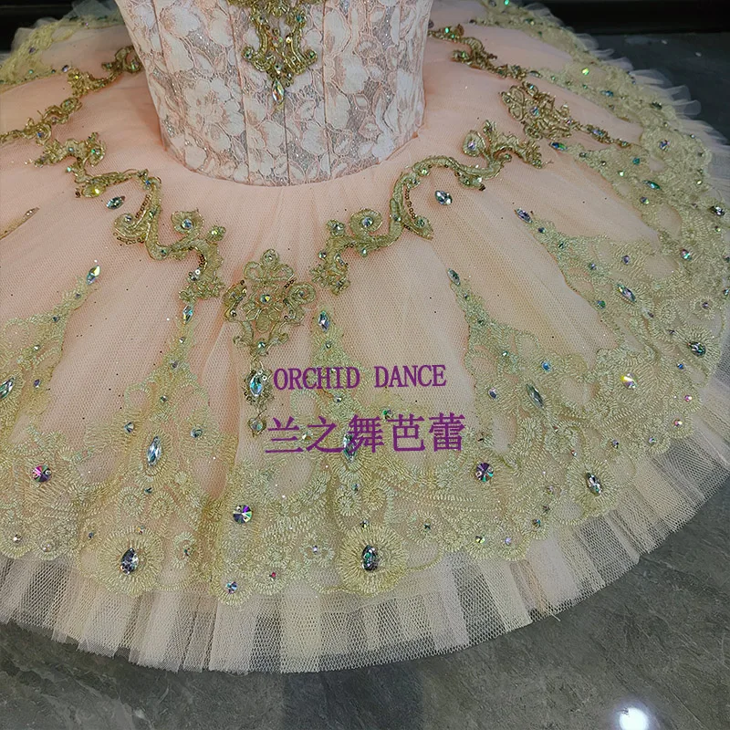 BT2507134 Profissional Tamanho Personalizado Cor Personalizado Crianças Meninas Mulheres Adulto Creme Ballet Tutu Trajes