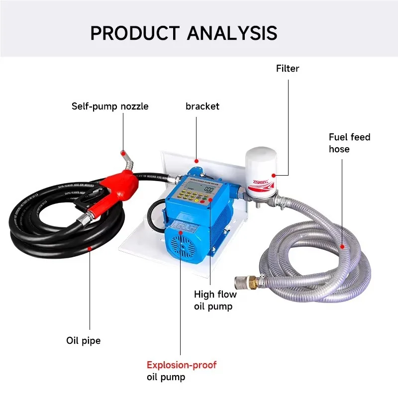 Wholesale Explosion Proof Smart Metering Pump Fuel Dispenser Pump Flow Rate 20-60L/min Equipped With Printer Solenoid Valve