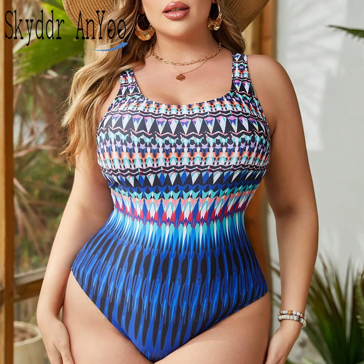 One Piece Printed Women Plus Size Swimsuit 2024 Trend Swimwear Sexy Beach Monokini