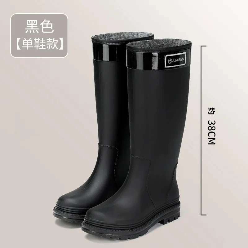 1 pair of Fashion Knee-High Rainboots for Women – Waterproof Rubber Garden Galoshes, Long Boots for Wet Weather & Outdoor Wear view 6
