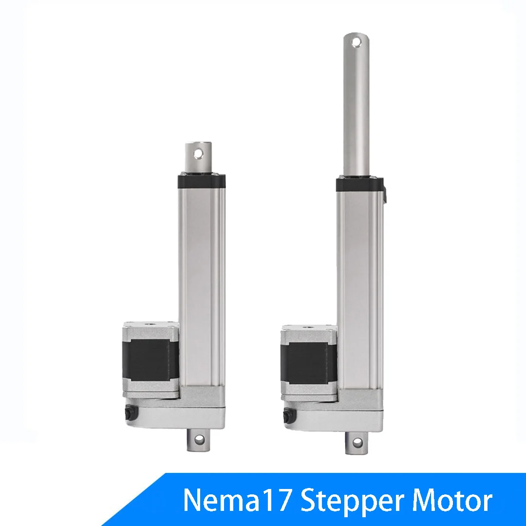 Stepper Motor Linear Actuator High Quality Nema17 DC24V Max 40mm/s 500N Aluminum alloy Electric Push Rod