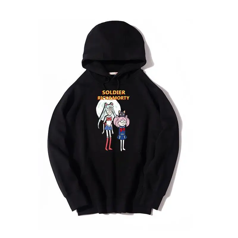 

Sailor Moon New Hot 2025 Fashion Bean Xiaomeng Rick and Morty Jointly Spoof Sailor Moon Clothes Anime Periphery Hooded Sweater
