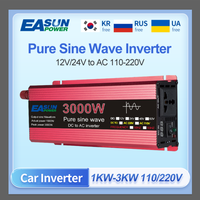 EASUN Pure Sine Wave Inverter 12V 24V To 110V220V Voltage Electric Motorcycle 3KW Transformer Power Converter Solar Car Inverter