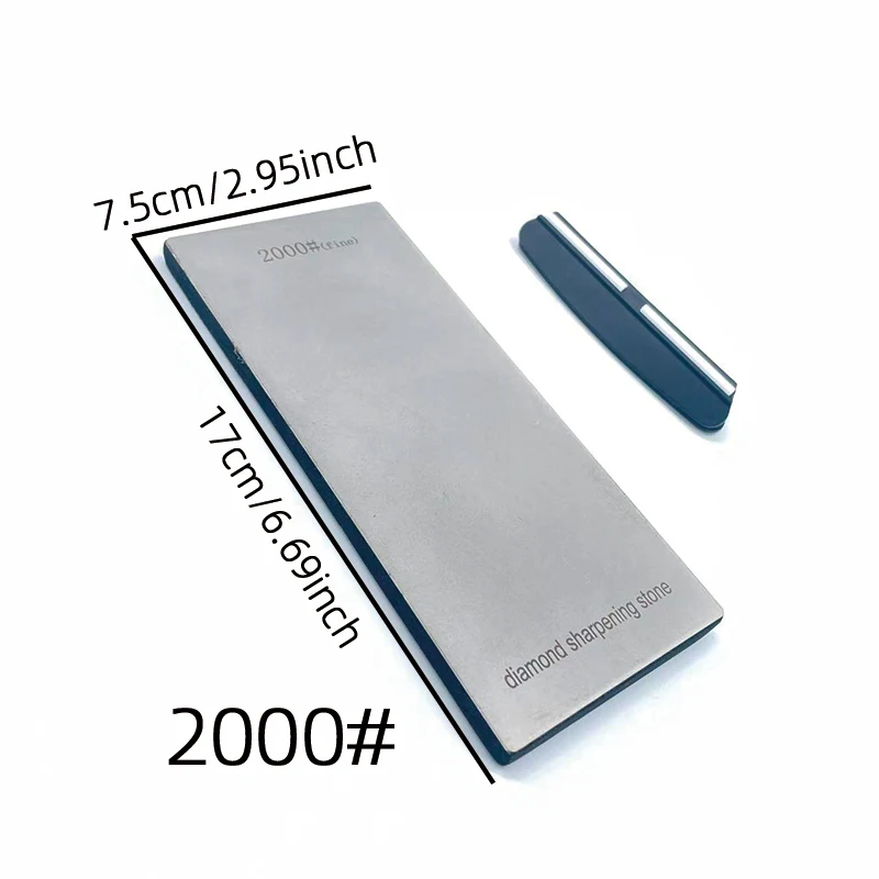 مبراة سكاكين حجرية لشحذ الماس، قاعدة صلبة، حصى غير قابل للانزلاق 80-3000 #   أدوات الماس غرامة طحن المشحذ 170*75 مللي متر