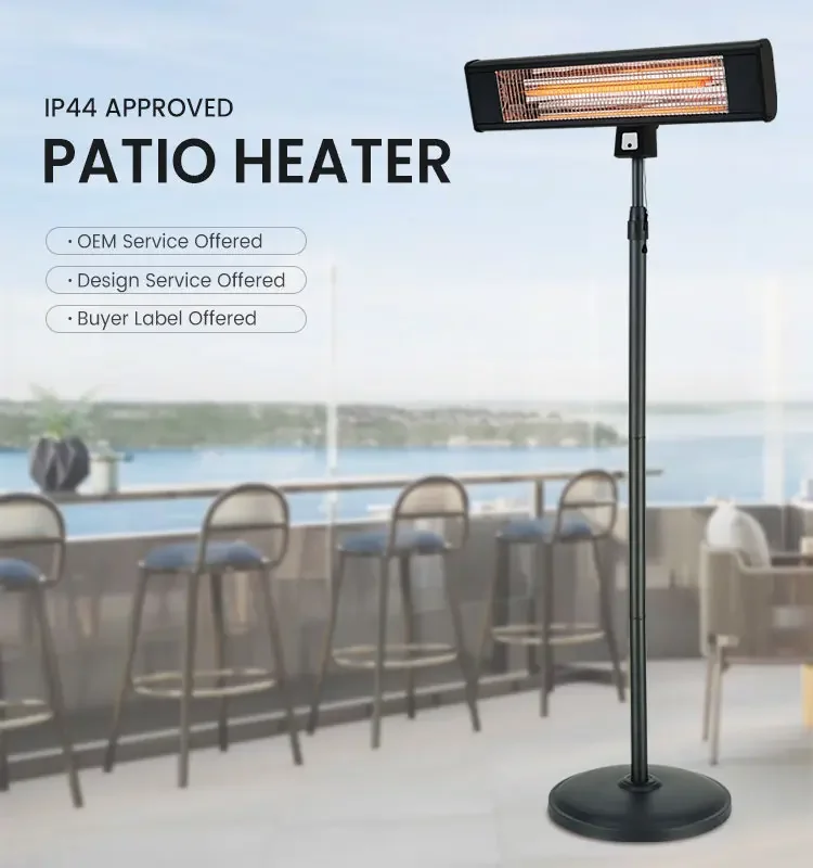 New Products 1800W Far Infrared Remote Control Stand Outdoor Heater Patio Heater